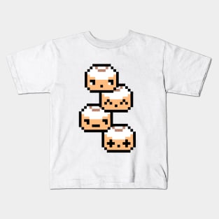 Pixel Stacked Cinnamon Rolls Kids T-Shirt